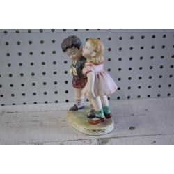 Wales figurine Japan vintage hummel style large 7.5 in tall boy and girl