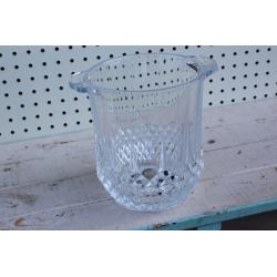 Vintage Crystal Glass Cristal d'Arques LONGCHAMP Pattern Barware Ice Bucket
