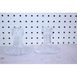 Waterford Crystal Giftware Single 4" Candle Stick 2pc Set