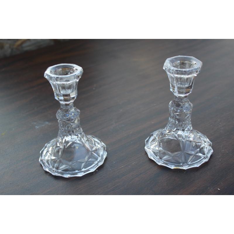 Two Crystal Candlesticks 