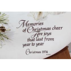 Robert Laessig Christmas Plate 1974 Winterscene Commemorative Series 10-5/8"