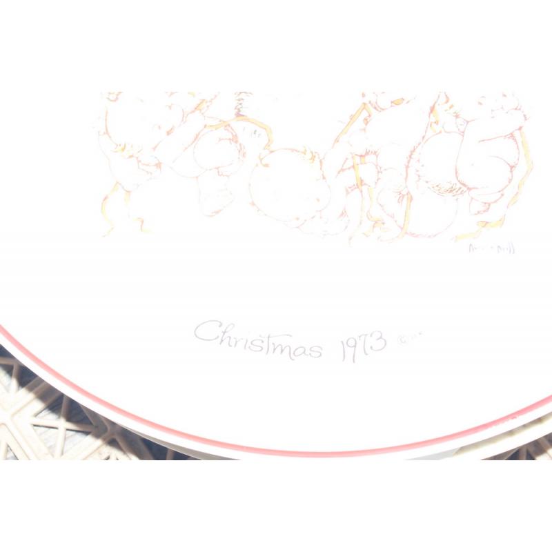VTG 1973 Kewpie Doll Santa Claus Collector’s Plate - Rose O’Neill Christmas Joy 