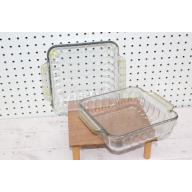VINTAGE ANCHOR SQUARE GLASS BAKING DISHES