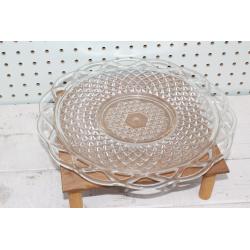 CLEAR GLASS TRAY MISSING CENTER PIECE