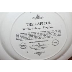 Wedgwood Capital Williamsburg Virginia Engraved Dinner Plate S Chamberlain 