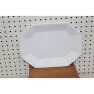 Harmony House Lynette- All White Octagon - Oval Serving Platter