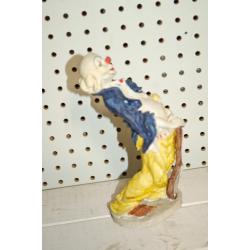 VINTAGE COLORFUL CLOWN FIGURINE WITH TENNIS RACKET
