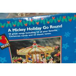 Vintage Mr. Christmas 1996 "A MICKEY HOLIDAY GO ROUND", 50 SONGS, WORKS w/ BOX 