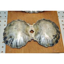 Vintage Silver Plated Seashell Scallop Spare Change Coin TrayS