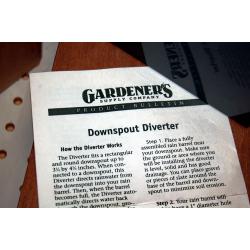 GARDENER'S SUPPLY COMPANY DOWNSPOUT DIVERTER