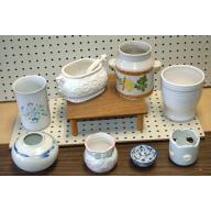 MIXED LOT OF 8 DIFFERENT VASES, CANDLE HOLDER ECT.