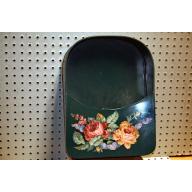 GREEN WITH FLORAL MAIL HOLDER OR MAGAZINE HOLDER
