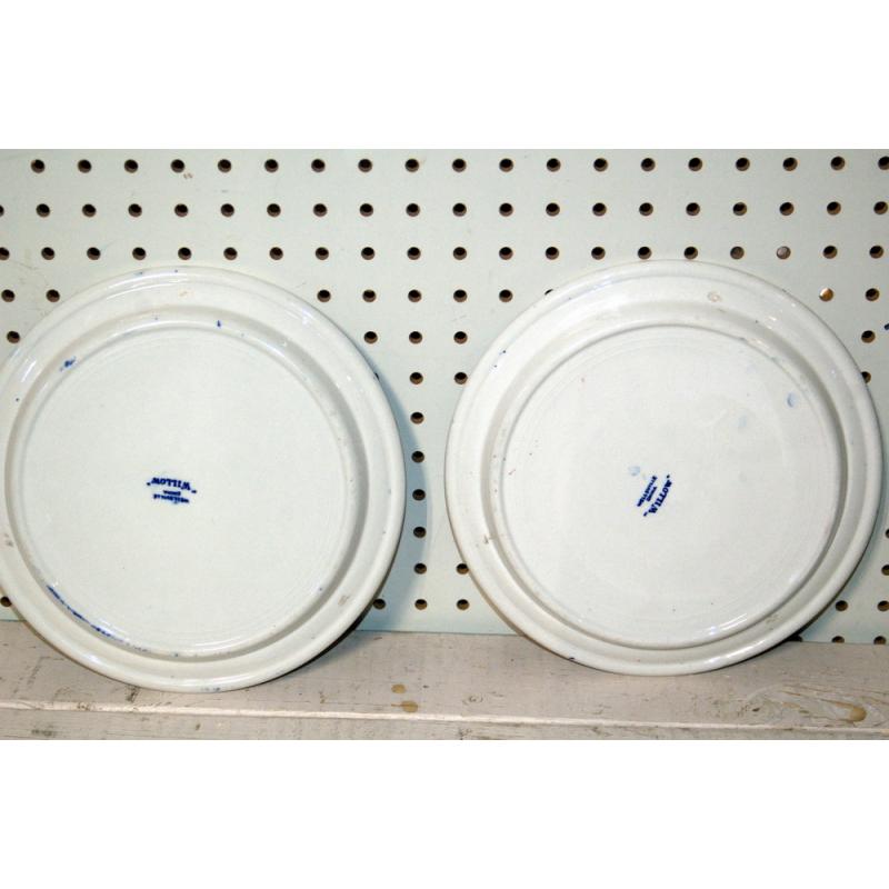 2 Blue Willow Wellsville Grille Plates Heavy Divided Restaurant