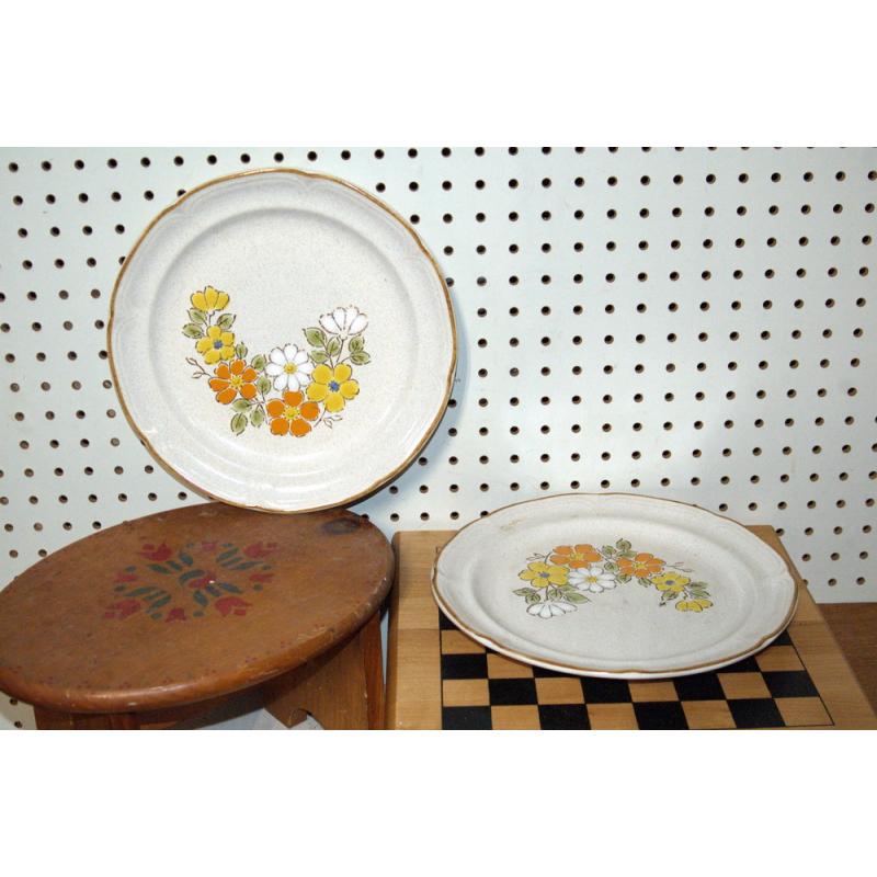 Vintage Japan Baroque Floral Plates (2) 