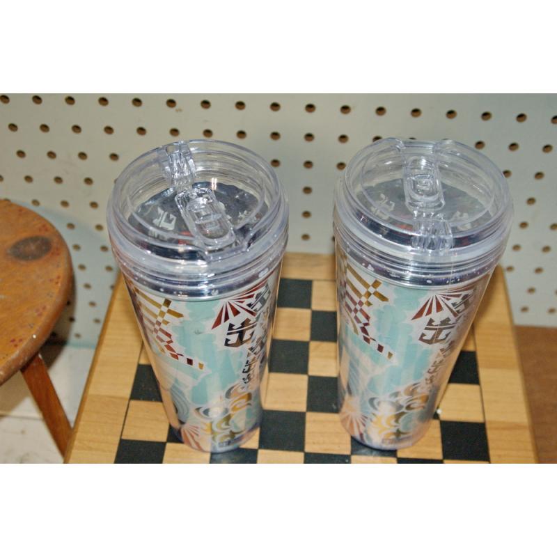 2 Royal Caribbean Cruise Line Coca Cola Soda Travel Drink Cup Tumblers