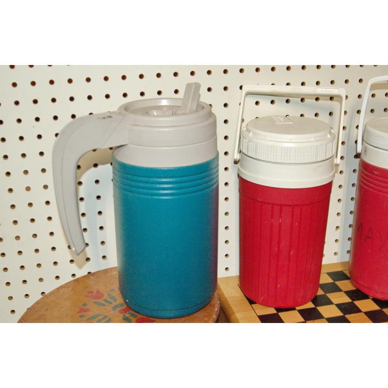 VINTAGE LOT OF 3 COOLER JUGS FOR CAMPING / HIKING
