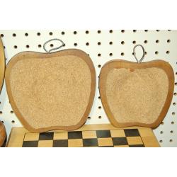 Vintage Sere Wood Apple Shaped Trivet- Set Of 3