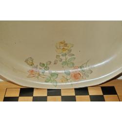 Homer Laughlin #W132 Yellowstone Peach & Yellow Rose 13" Oval Platter