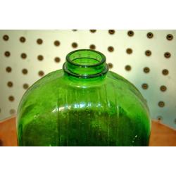 Owens-Illinois Duraglas Green Refrigerator Bottle Octagon VINTAGE 1932 RARE 