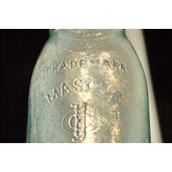 Vintage Mason Improved Blue Glass 