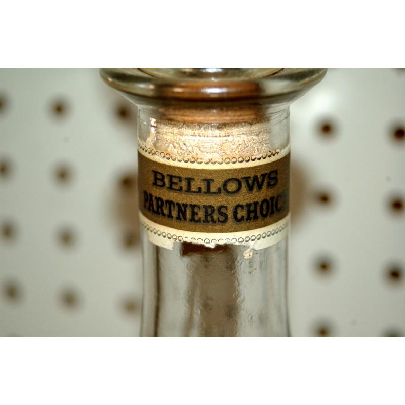 1964 Bellows Partners Choice Whiskey Liquor Decanter Bottle 