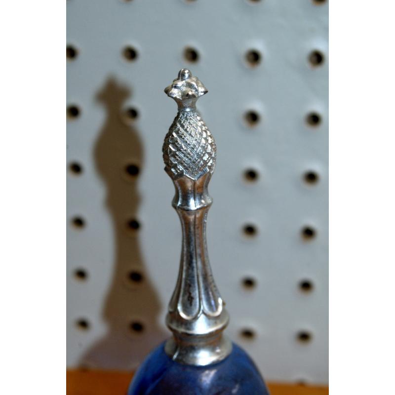 Avon Moonwind Perfume Bottle Cobalt Blue Bell~Vintage 1976