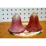 Vintage 1986 Pink Avon Glass Bell BottleS