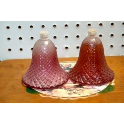 Vintage 1986 Pink Avon Glass Bell BottleS