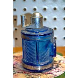 Vintage Avon Bottle The Angler Wild Country After Shave Blue Glass Empty Rare"K