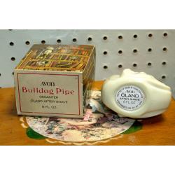 NEW FULL BOTTLE Vintage AVON Bulldog Pipe With Oland 6 oz. After Shave In Box