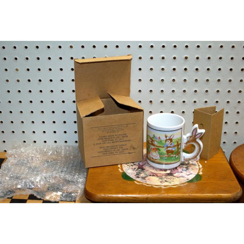 Avon Bunny Rabbit Mug Easter Spring Mug Coffee Cup Vintage NOS With Box