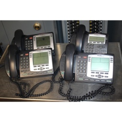 Lot of 4 Nortel NTDU92 NTDU91 IP Phones - as-is