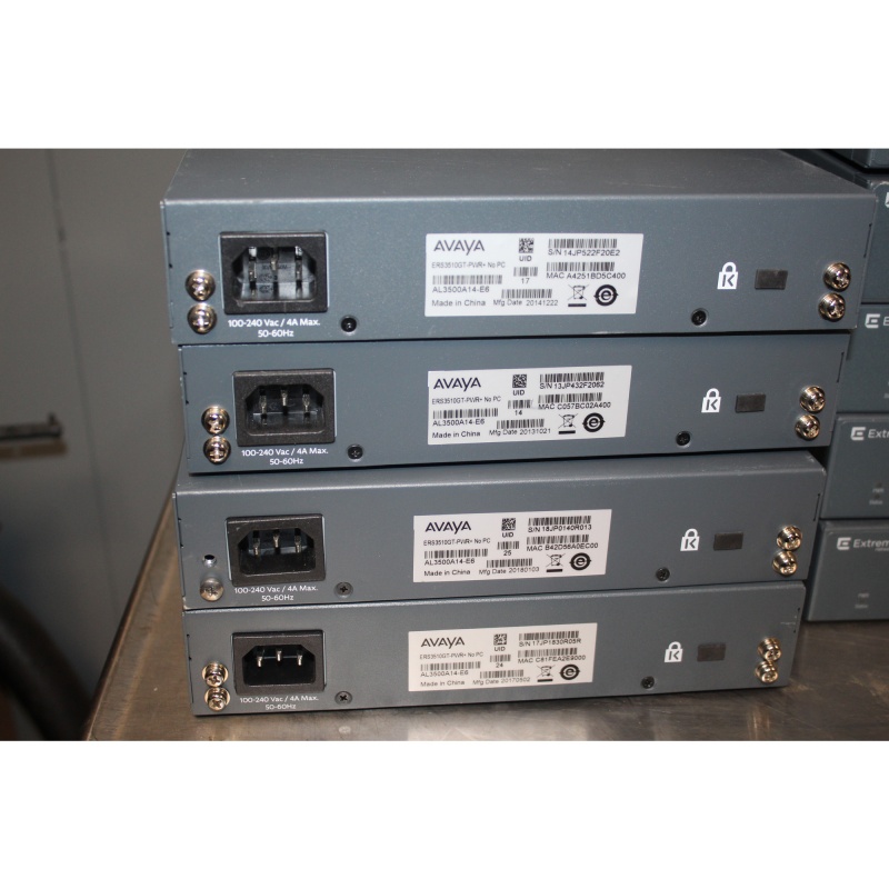 Lot of 15 Avaya/EXTREME ERS3510GT-PWR+ Ethernet Routing Switch AL3500A14-E6