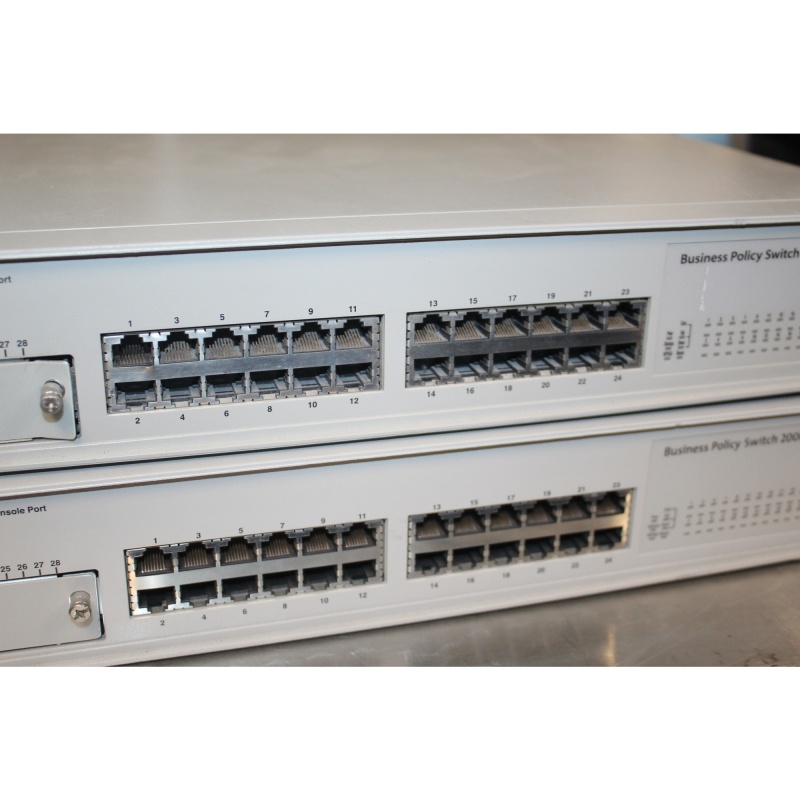 Lot of 2 Nortel Business Policy Switch 2000 24 port AL2001A15