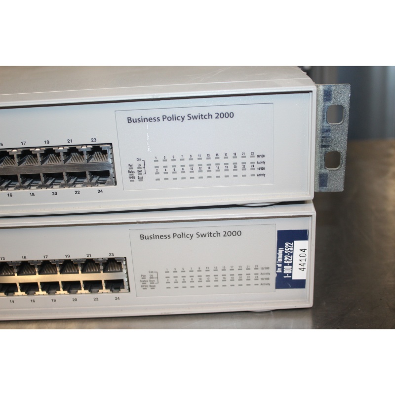 Lot of 2 Nortel Business Policy Switch 2000 24 port AL2001A15