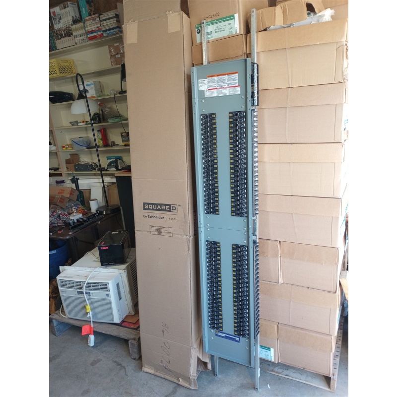 Square D PANELBOARD ENCLOSURE BOX 84" Cover 400 Amp 3 Ph 4 Wire 84 Circuit Inter