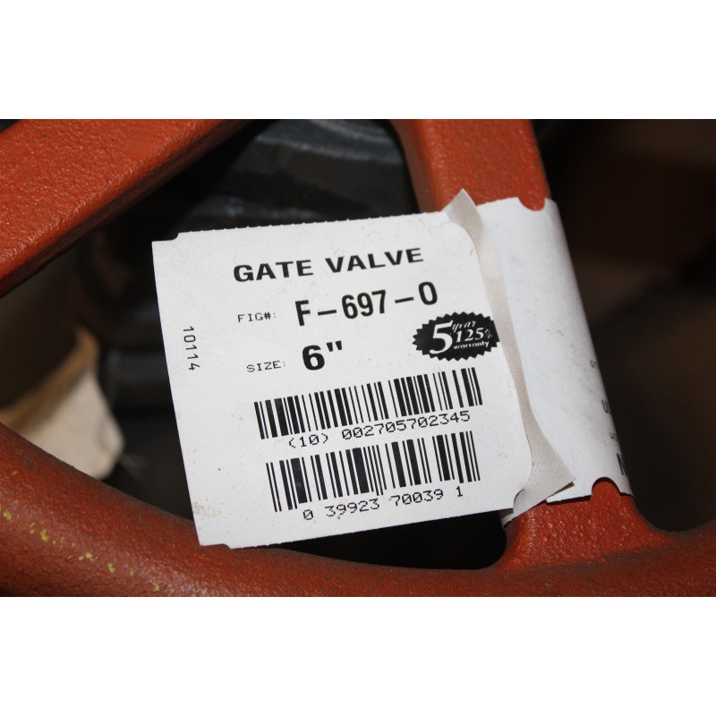 Lot of 2 NIBCO NHAWL0K F-697-O Gate Valve, Cast Iron, Fire Protection, 6"