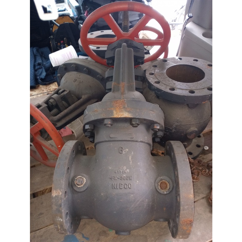 Lot of 2 NIBCO NHAWL0K F-697-O Gate Valve, Cast Iron, Fire Protection, 6"