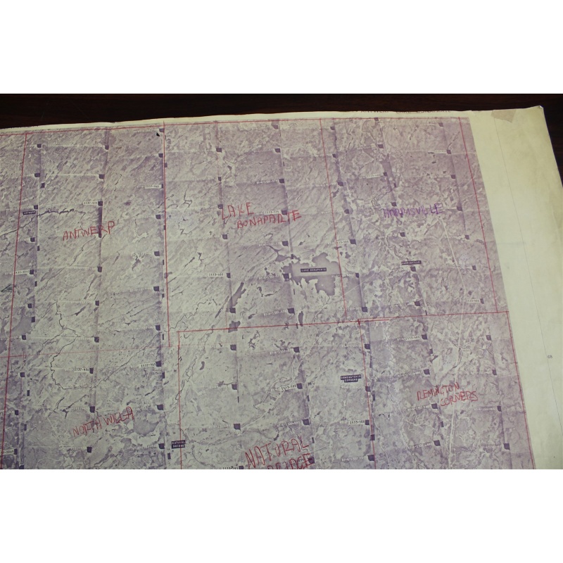 1968 USDA aerial photograph index Antwerp lake Bonaparte