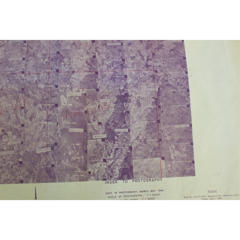 1968 USDA aerial photograph index Pine Plains