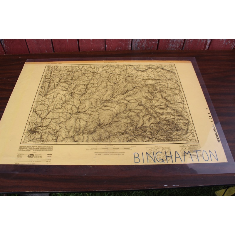 USGS 1:250000-scale Quadrangle TOPO Map for Binghamton, NY 1948