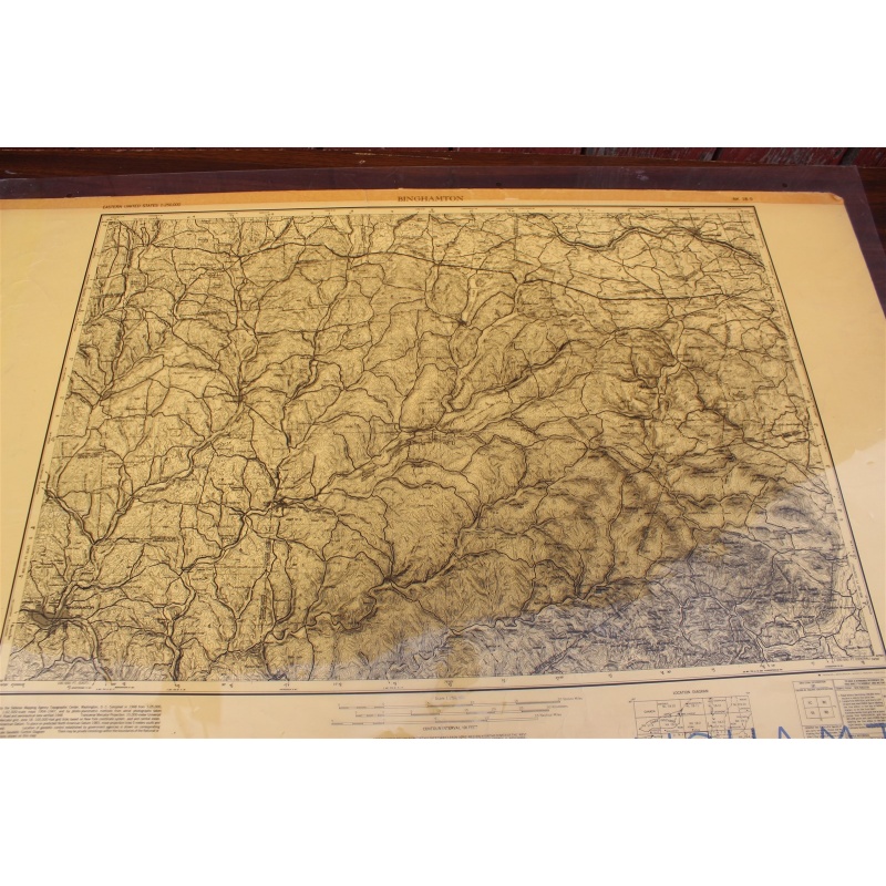 USGS 1:250000-scale Quadrangle TOPO Map for Binghamton, NY 1948