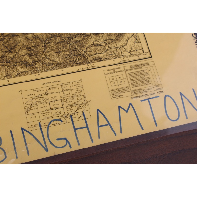 USGS 1:250000-scale Quadrangle TOPO Map for Binghamton, NY 1948