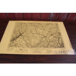 USGS 1:250000-scale Quadrangle TOPO Map for Scranton, PA 1962 Rev. 1976