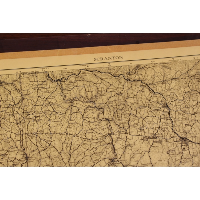 USGS 1:250000-scale Quadrangle TOPO Map for Scranton, PA 1962 Rev. 1976