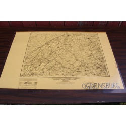 USGS 1:250000-scale Quadrangle TOPO Map for Ogdensburg, U.S. / Canada 1948