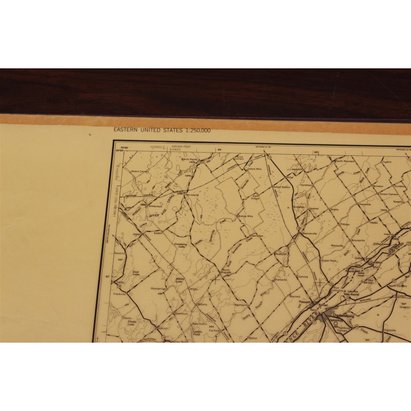 USGS 1:250000-scale Quadrangle TOPO Map for Ogdensburg, U.S. / Canada 1948