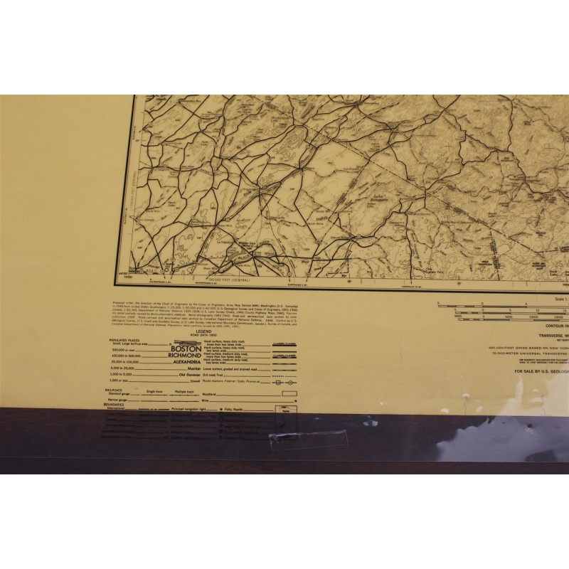 USGS 1:250000-scale Quadrangle TOPO Map for Ogdensburg, U.S. / Canada 1948