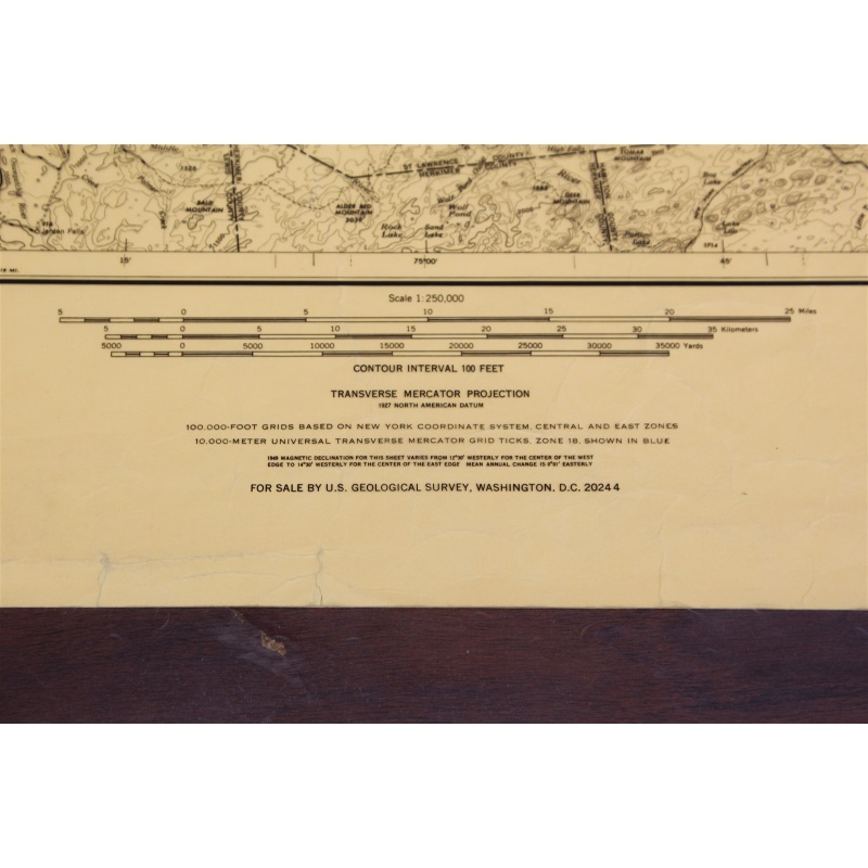 USGS 1:250000-scale Quadrangle TOPO Map for Ogdensburg, U.S. / Canada 1948