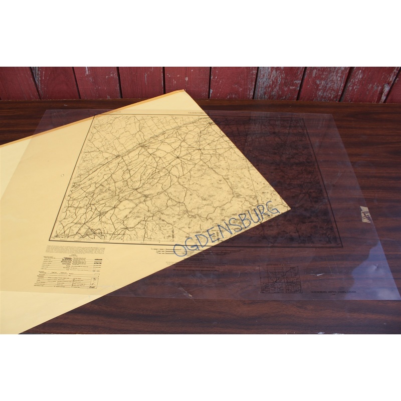 USGS 1:250000-scale Quadrangle TOPO Map for Ogdensburg, U.S. / Canada 1948